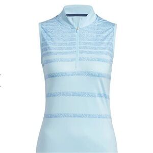 Adidas Light Blue Sleeveless Golf Polo NWT Size M